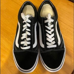 Vans Old Skool Skate Shoe-Black